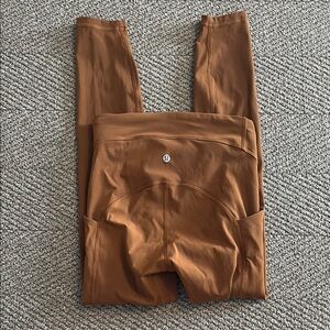 Lululemon 25” power thru high rise leggings with side pockets